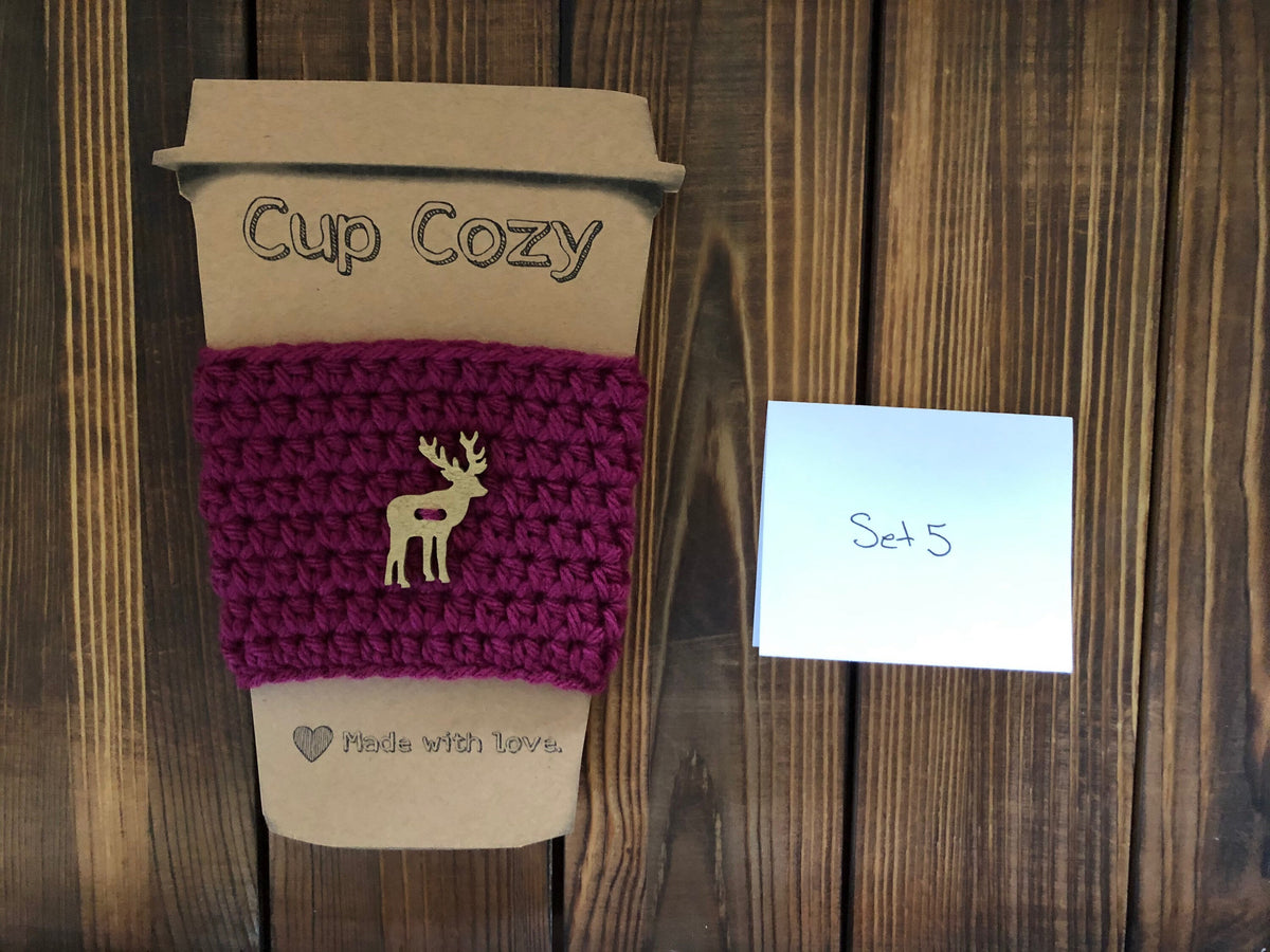 Holiday Coffee Cozies Set 5