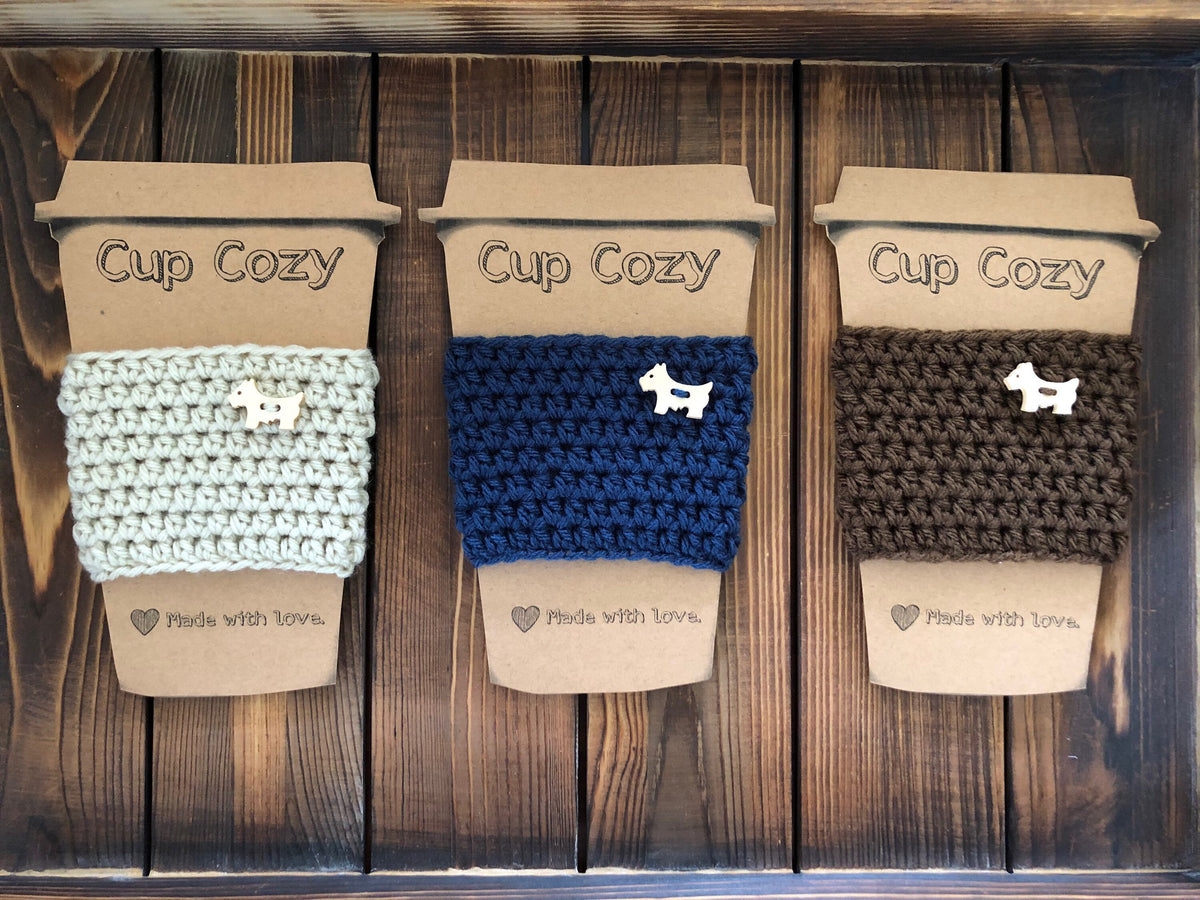 Wooden Dog Coffee Cozies