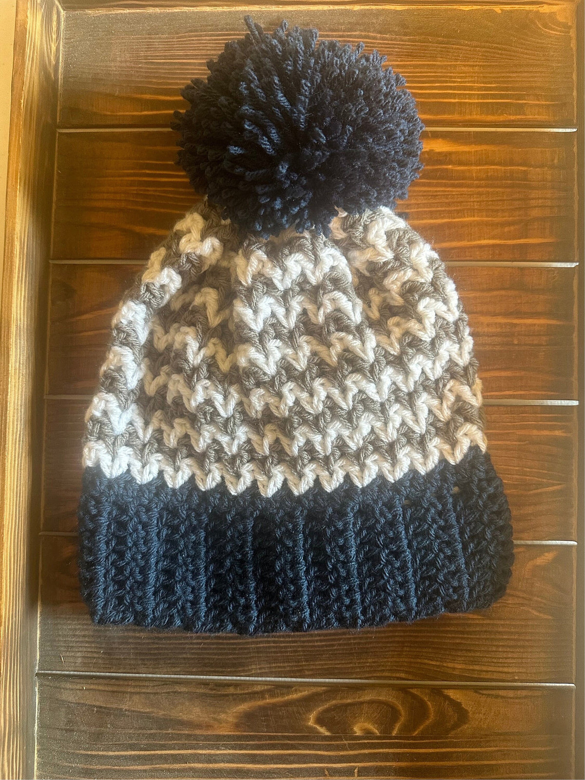 ZigZag Pom Beanie