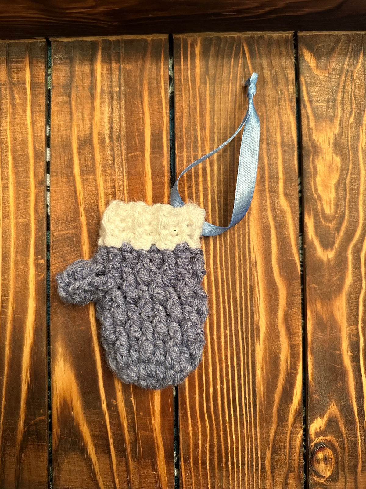 Crocheted Mini Mitten Ornament and Gift Card Holder