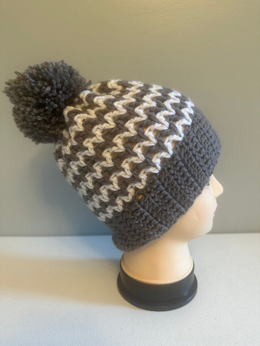 ZigZag Pom Beanie