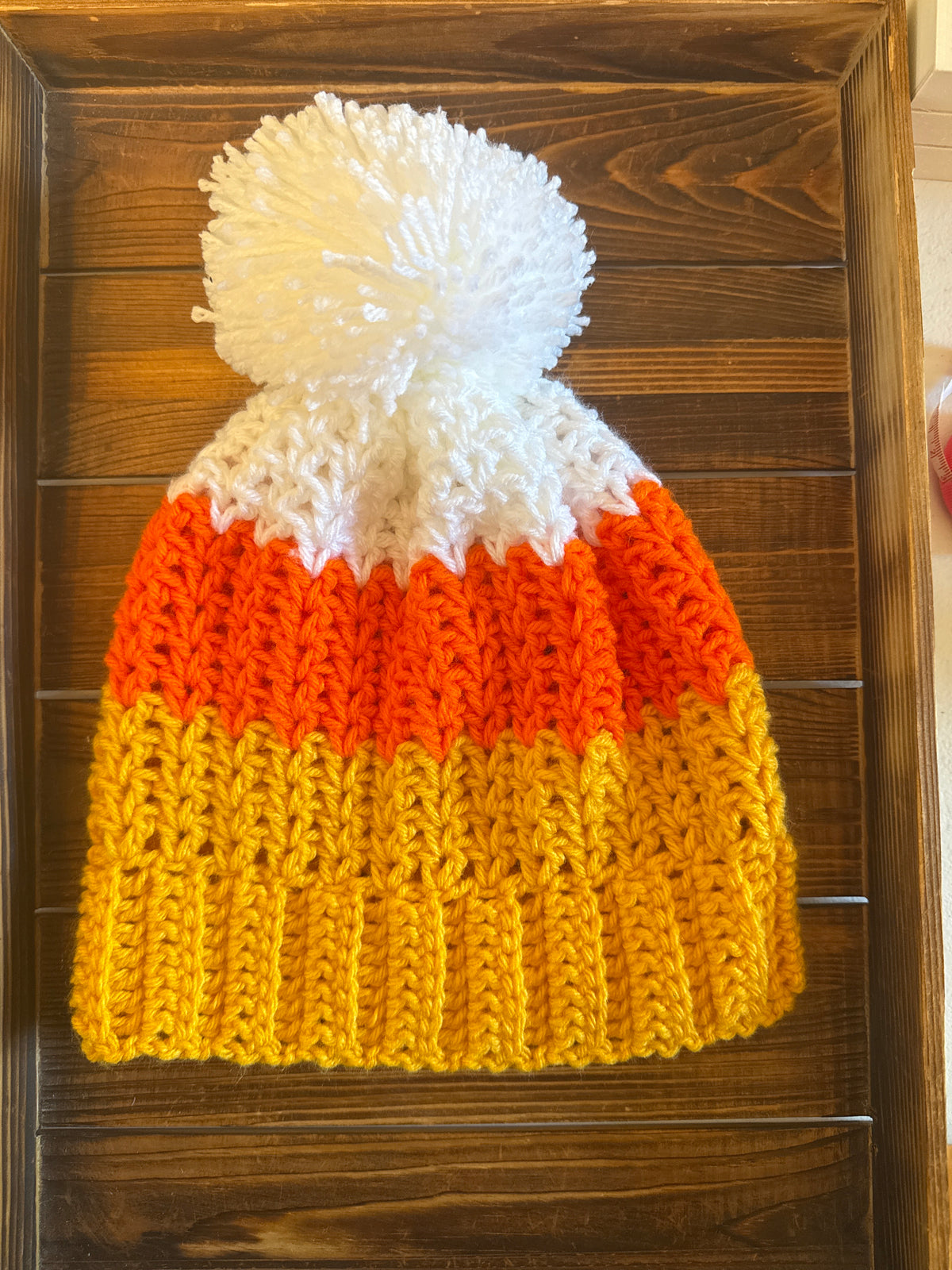 Candy Corn Pom Beanie