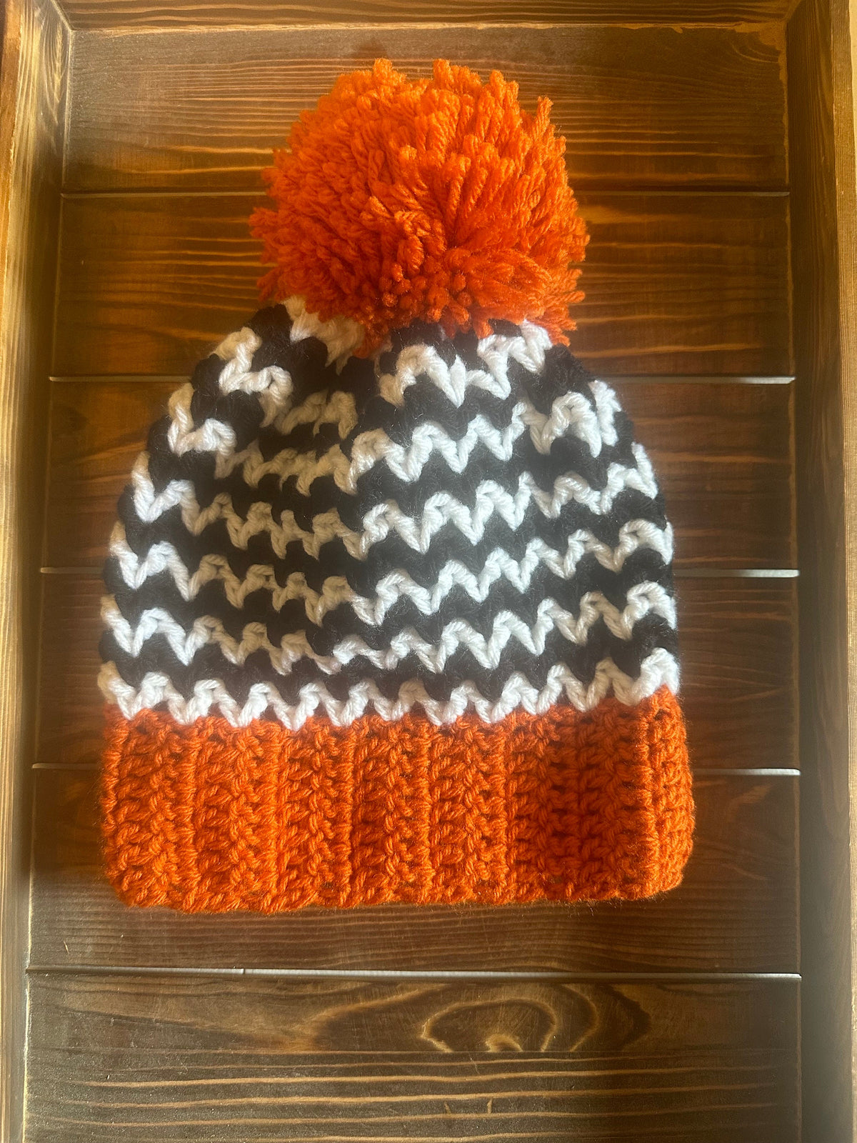ZigZag Pom Beanie