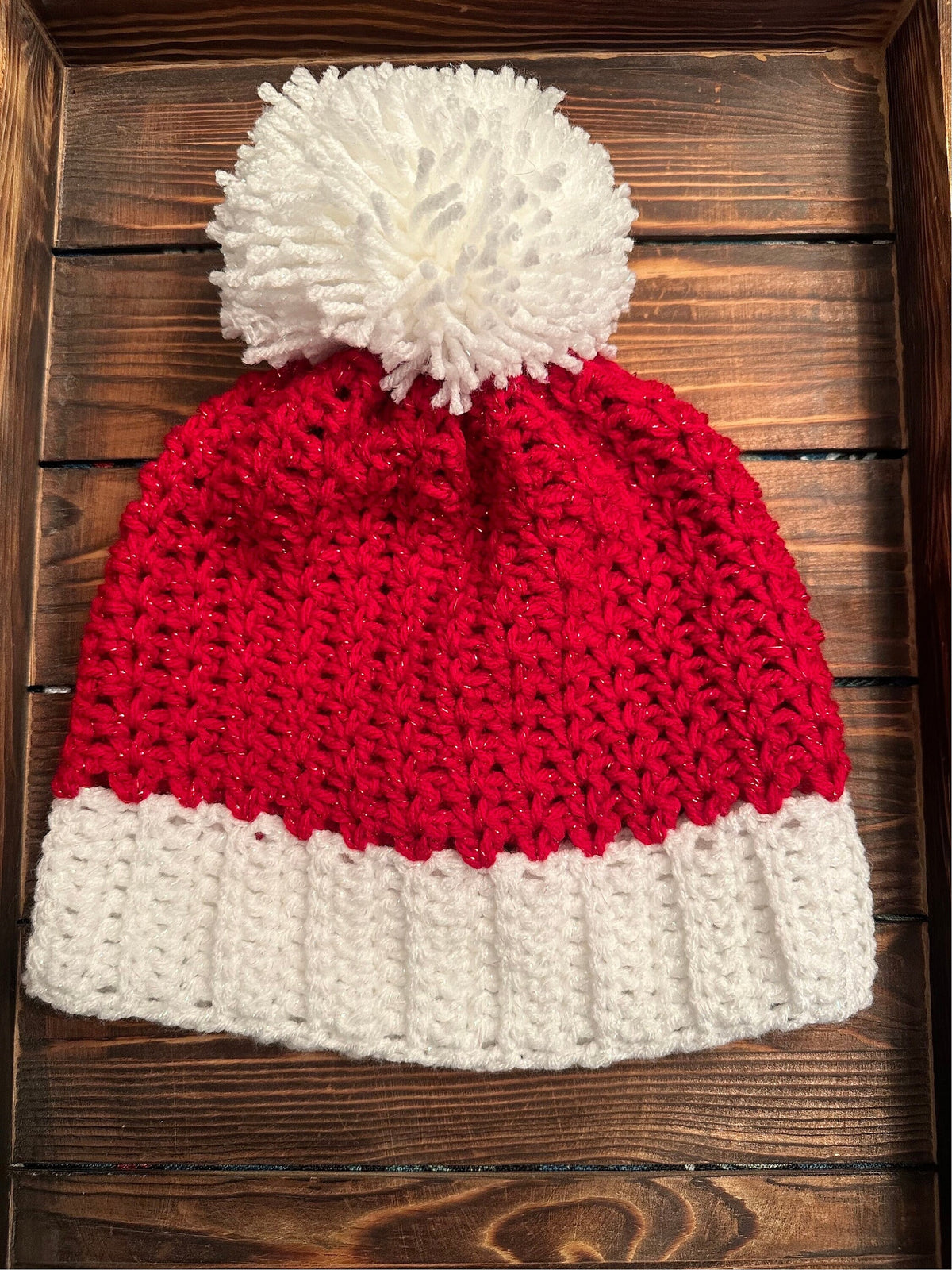 Santa Sparkle Pom Beanie