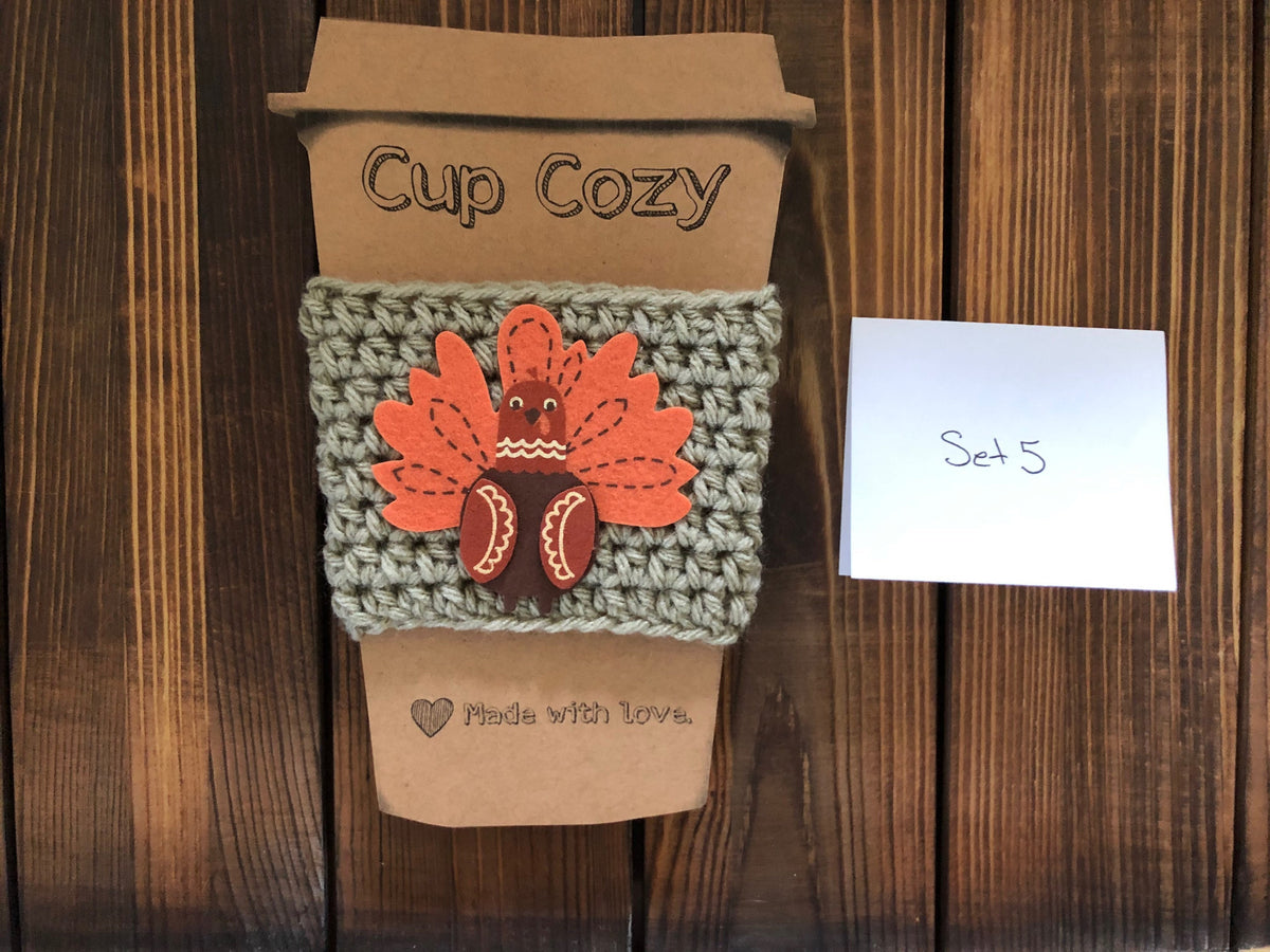 Holiday Coffee Cozies Set 5