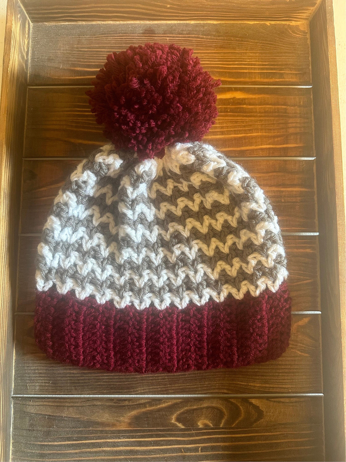ZigZag Pom Beanie