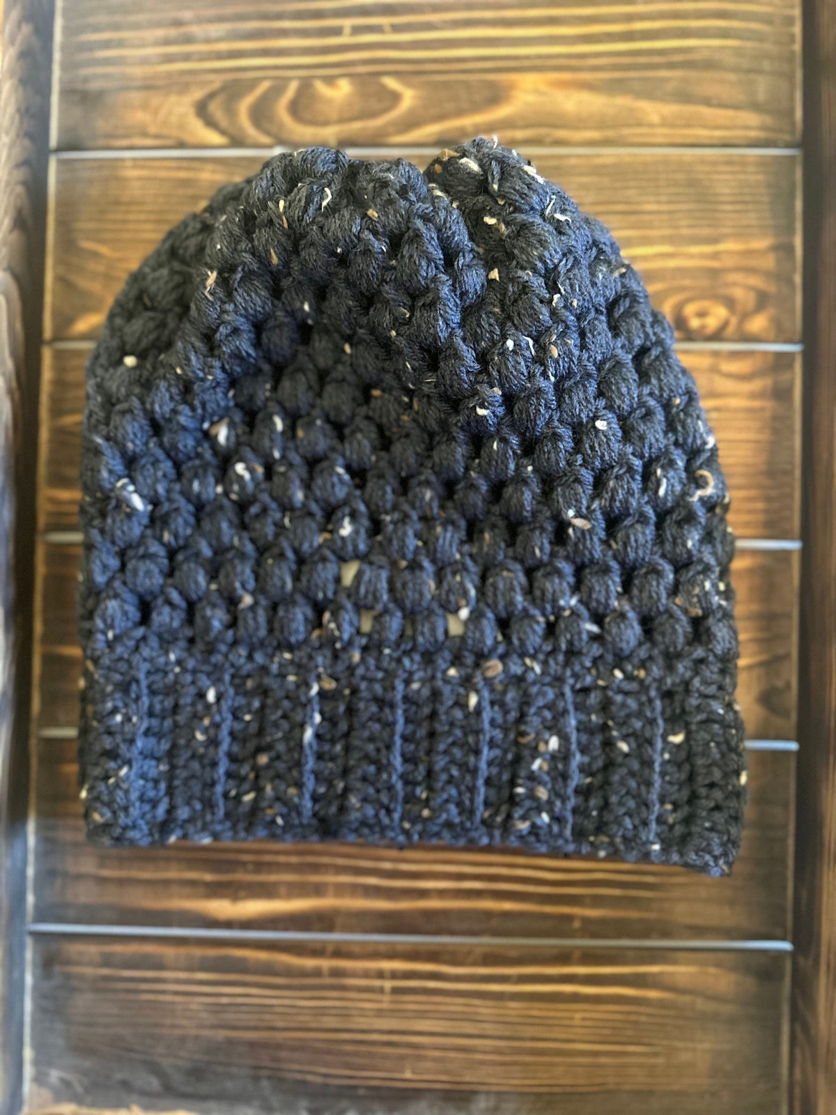 Blue Fleck Slouchy Beanie