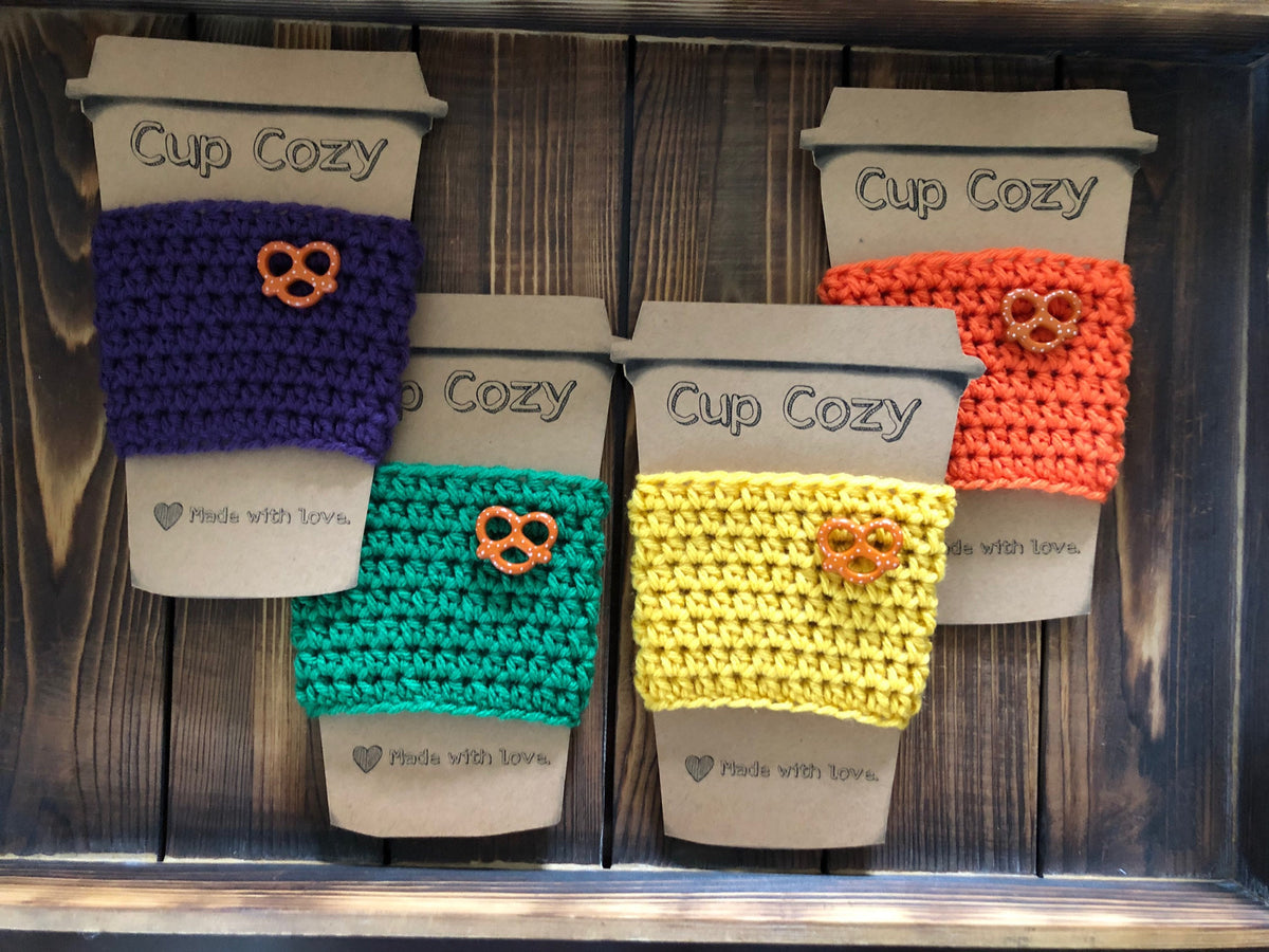 Pretzel Coffee Cozies