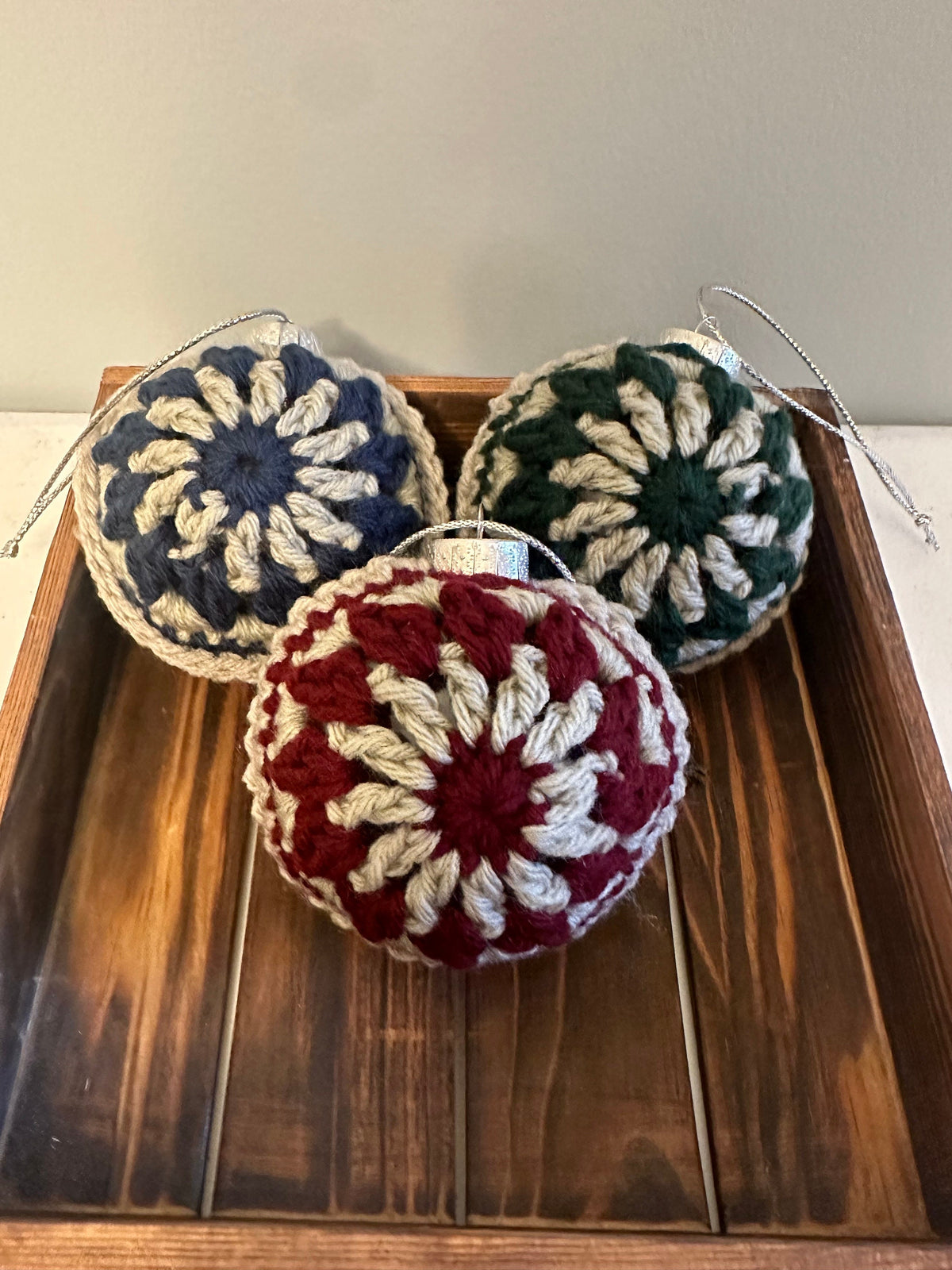 Crocheted Christmas Bulb Ornament