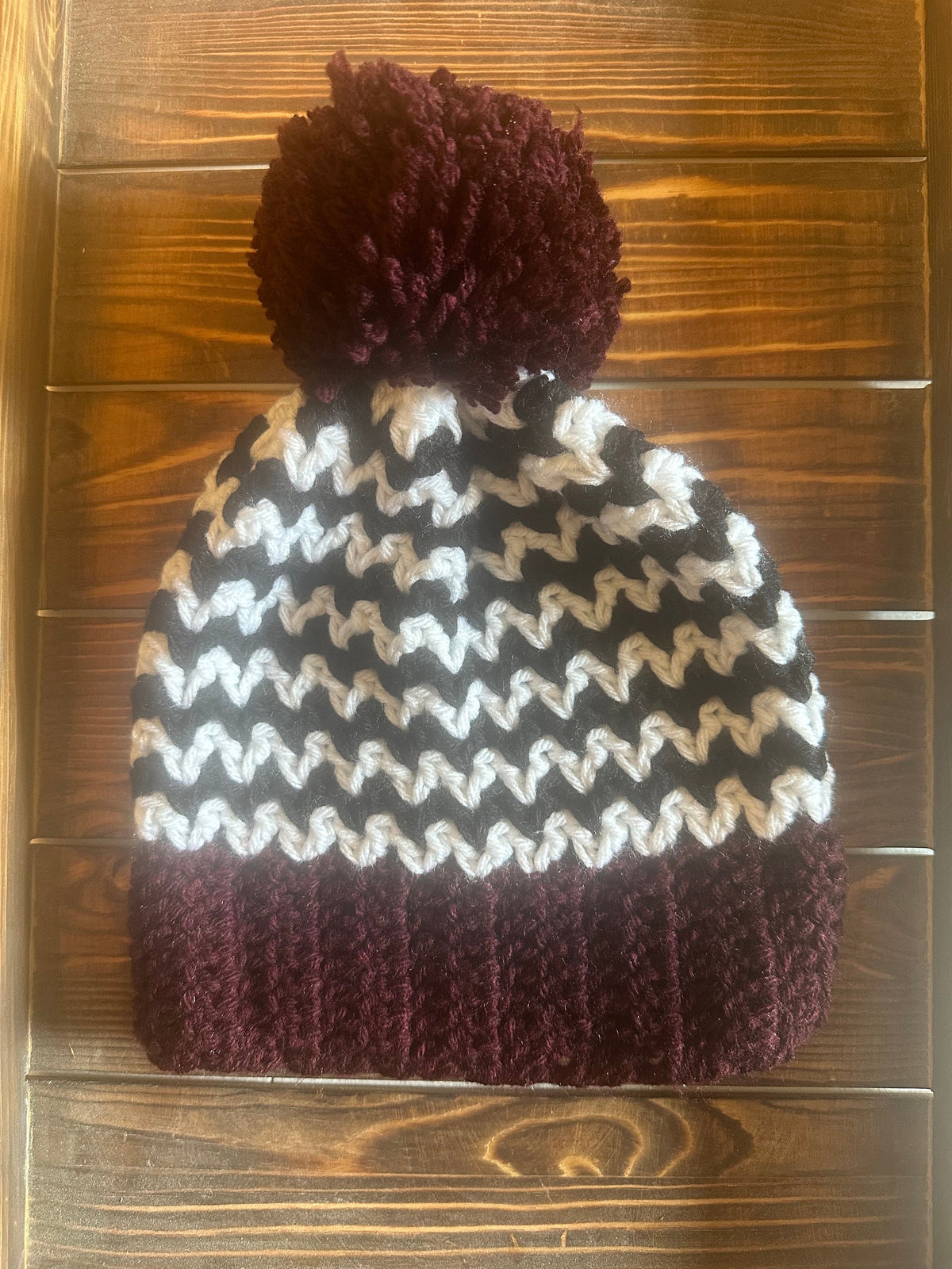 ZigZag Pom Beanie