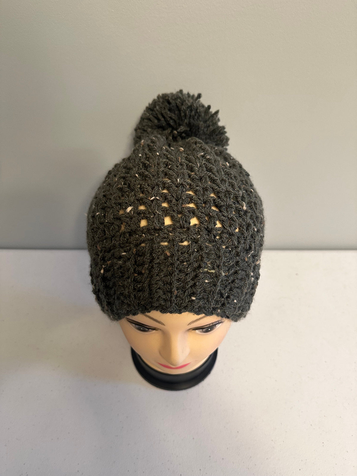 Green Fleck Pom Beanie