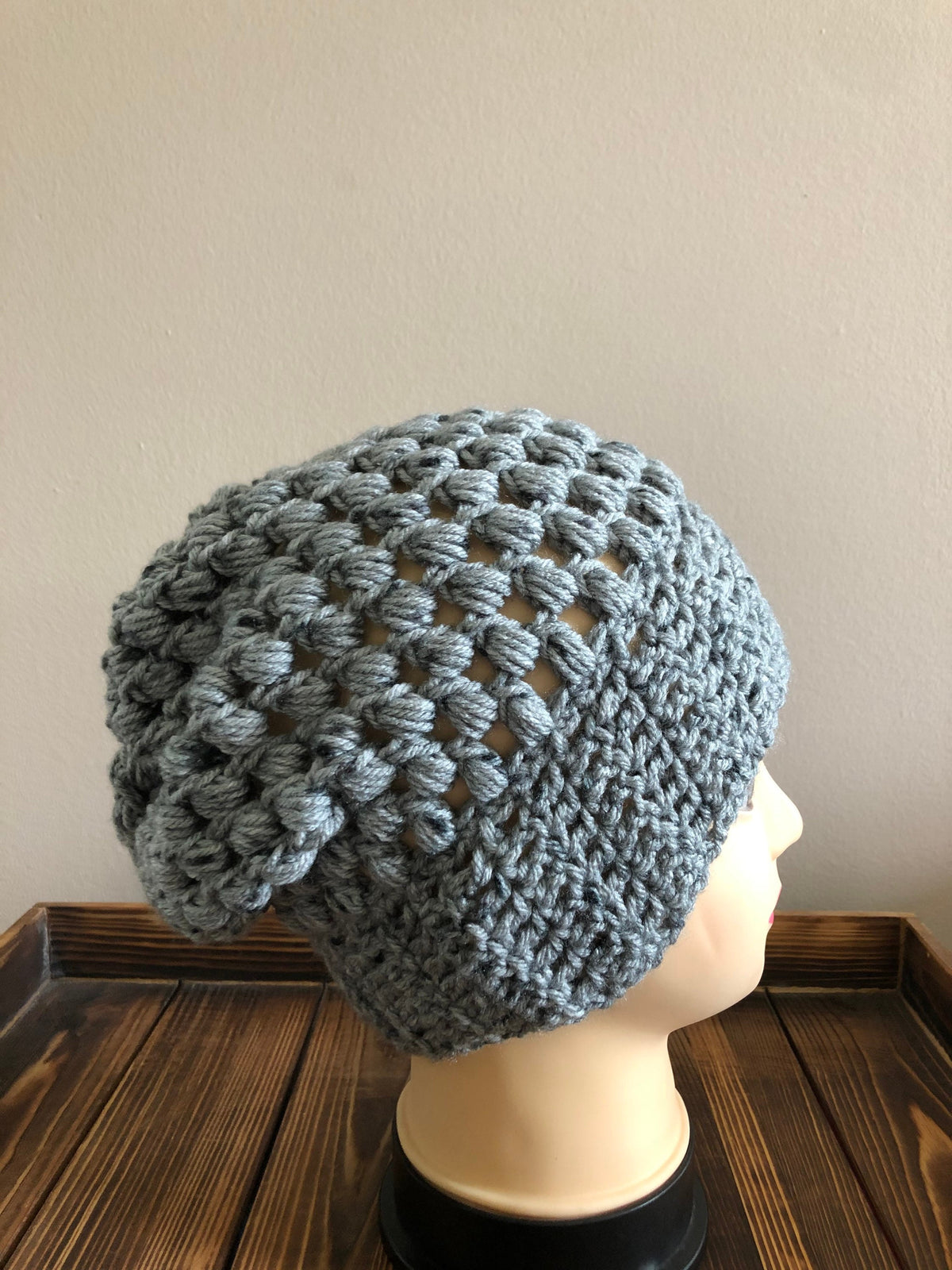 Gray Fleck Slouchy Beanie