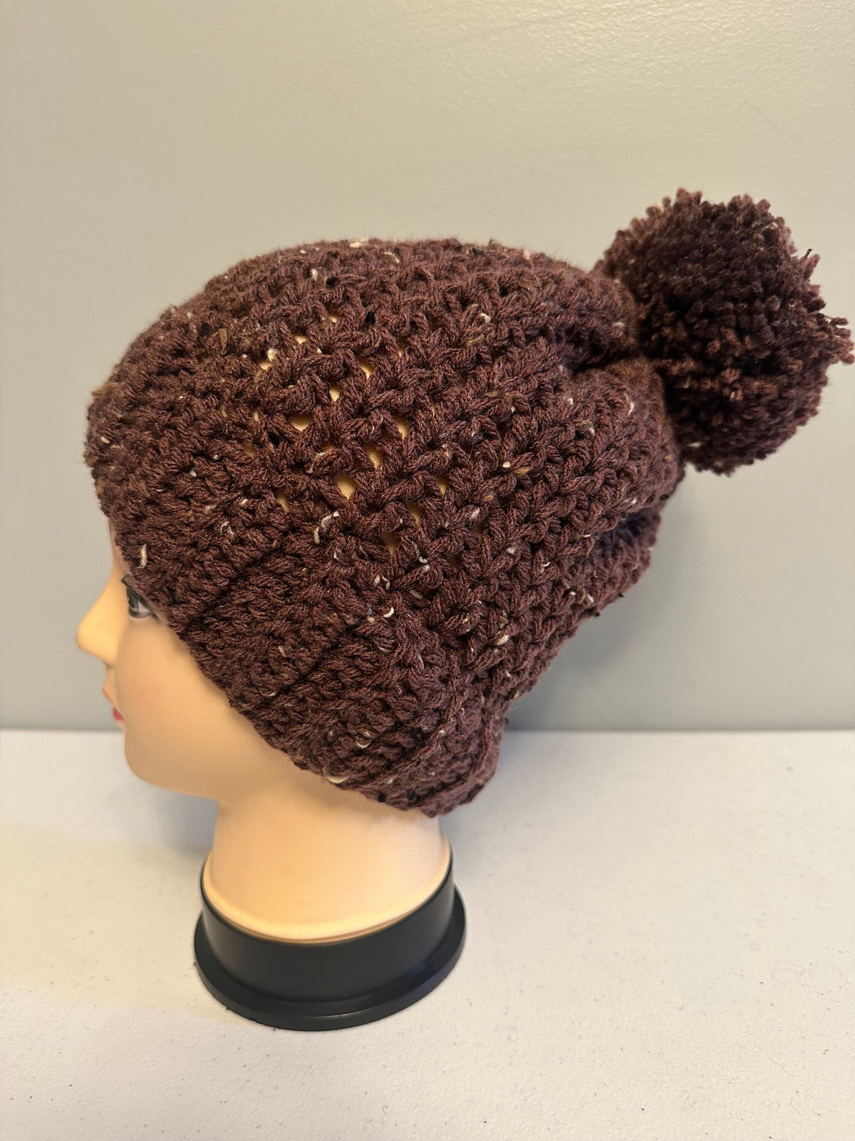 Purple Fleck Pom Beanie