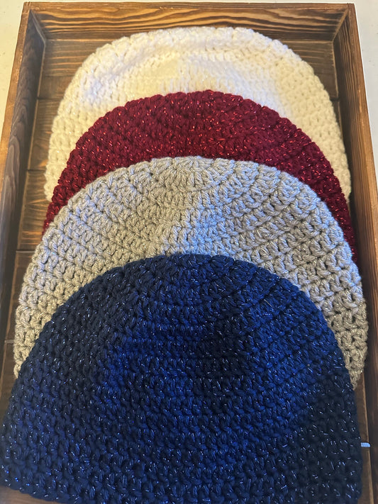 Sparkle Crochet Basic Beanie