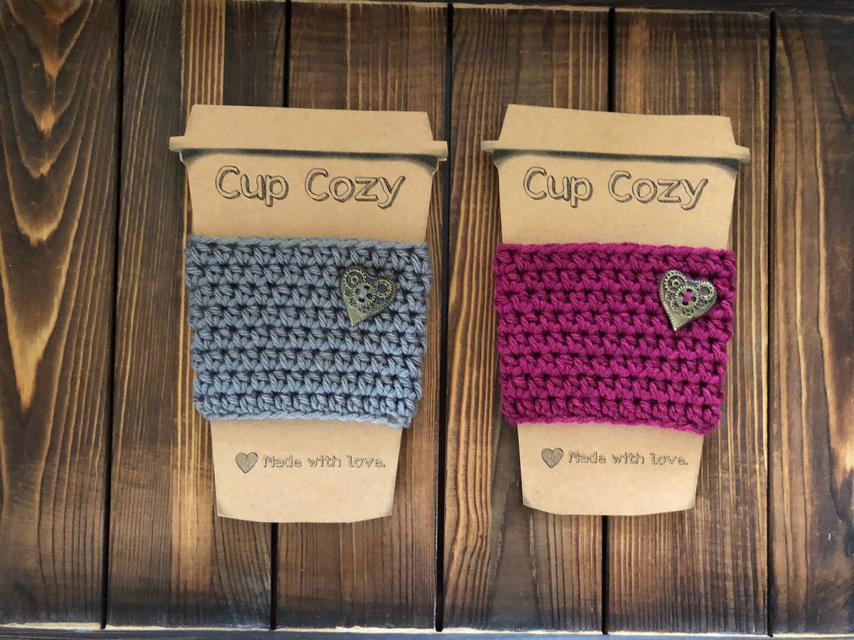 Steampunk Heart Coffee Cozies