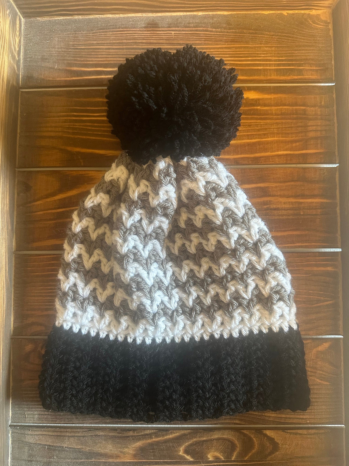 ZigZag Pom Beanie
