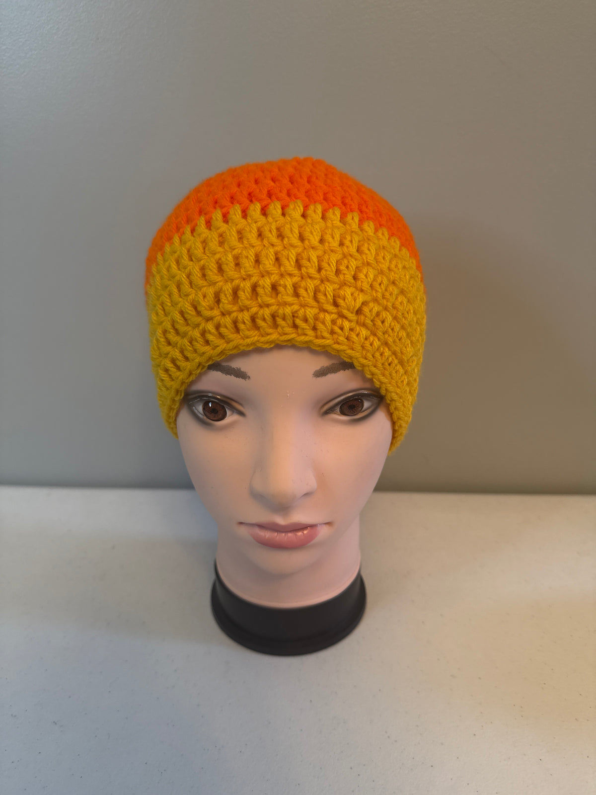 Candy Corn Crochet Beanie