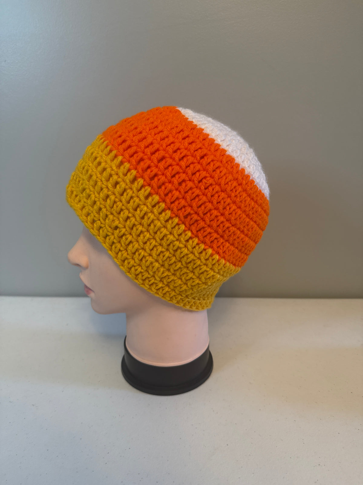 Candy Corn Crochet Beanie