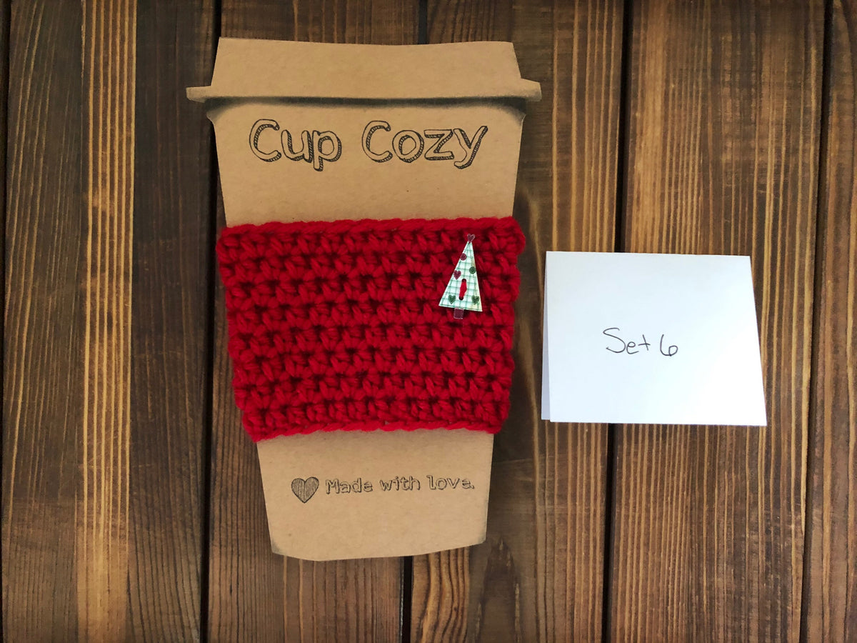 Holiday Coffee Cozies Set 6