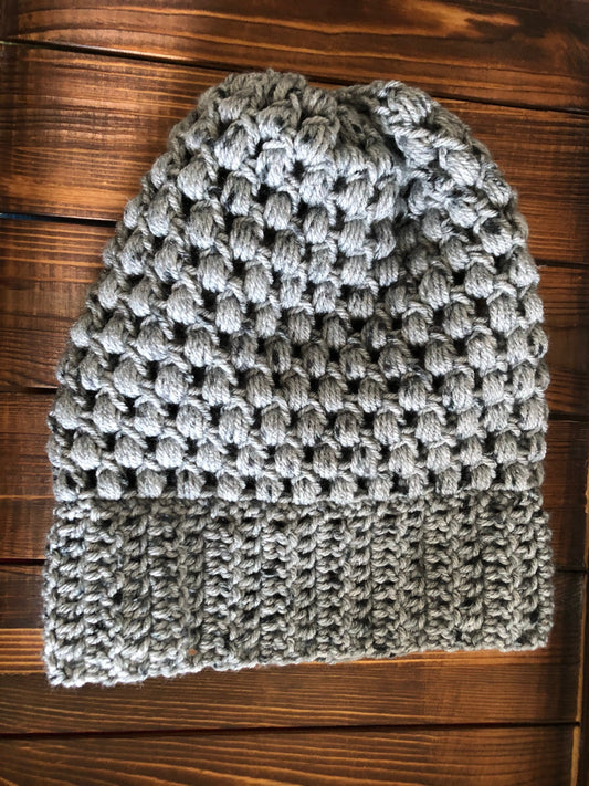 Gray Fleck Slouchy Beanie