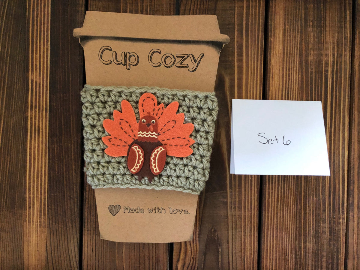 Holiday Coffee Cozies Set 6