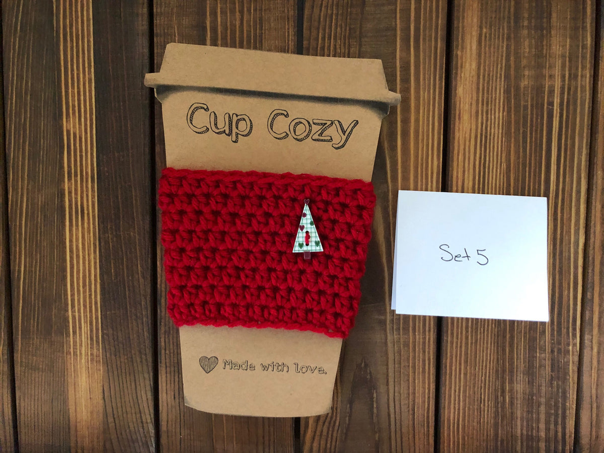 Holiday Coffee Cozies Set 5