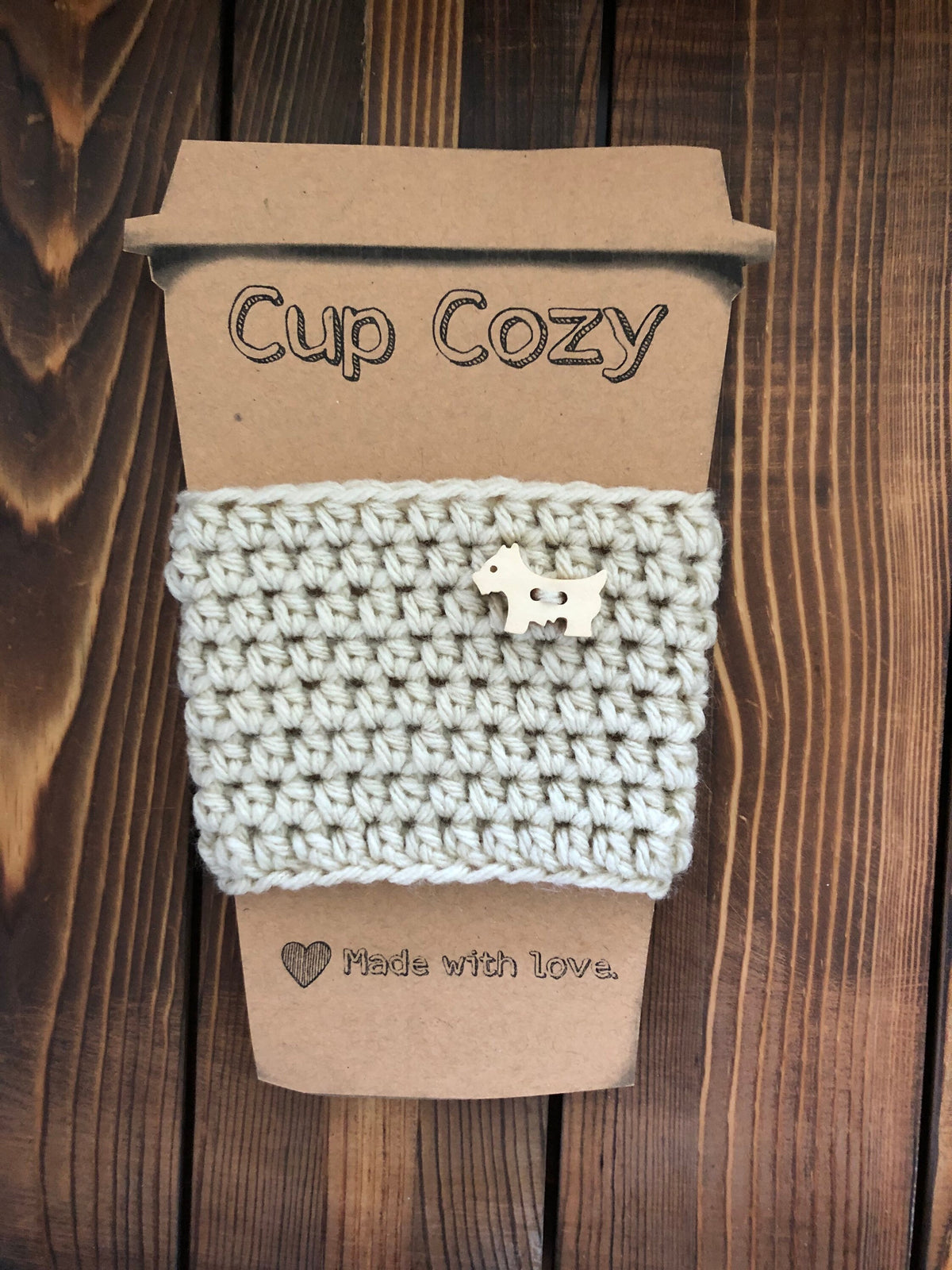 Wooden Dog Coffee Cozies