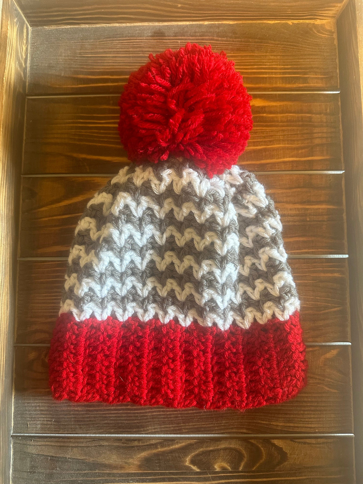 ZigZag Pom Beanie