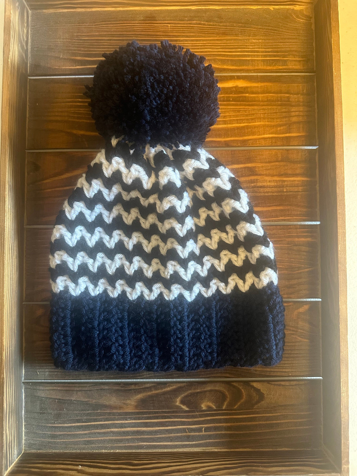 ZigZag Pom Beanie
