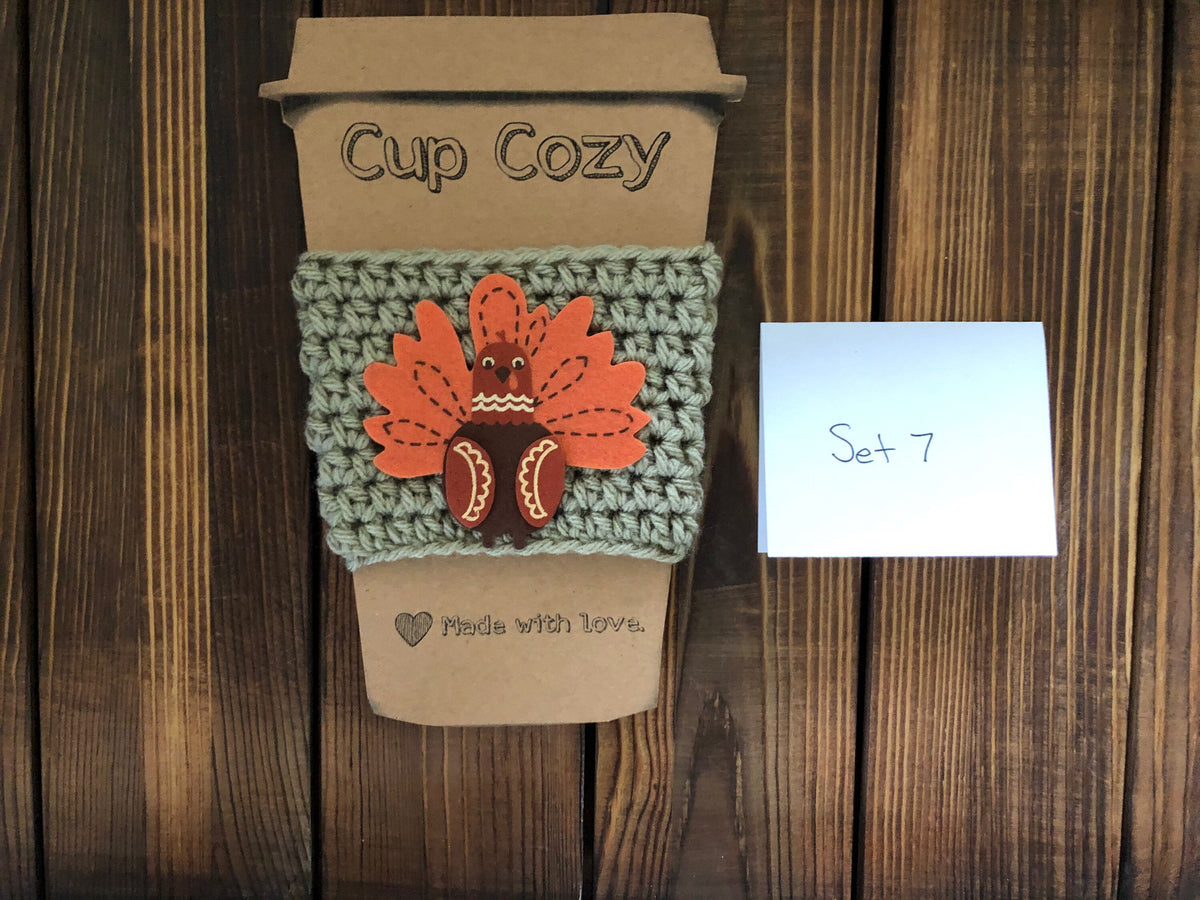 Holiday Coffee Cozies Set 7