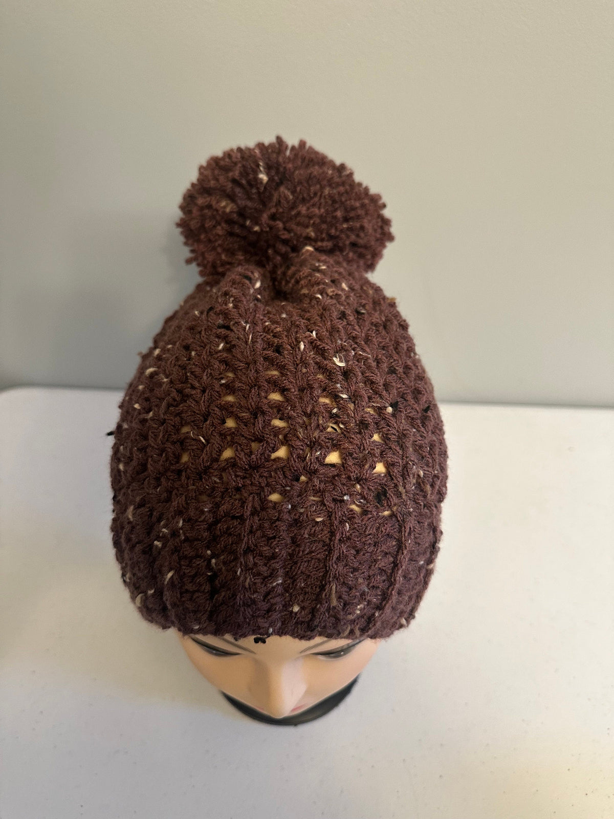 Purple Fleck Pom Beanie