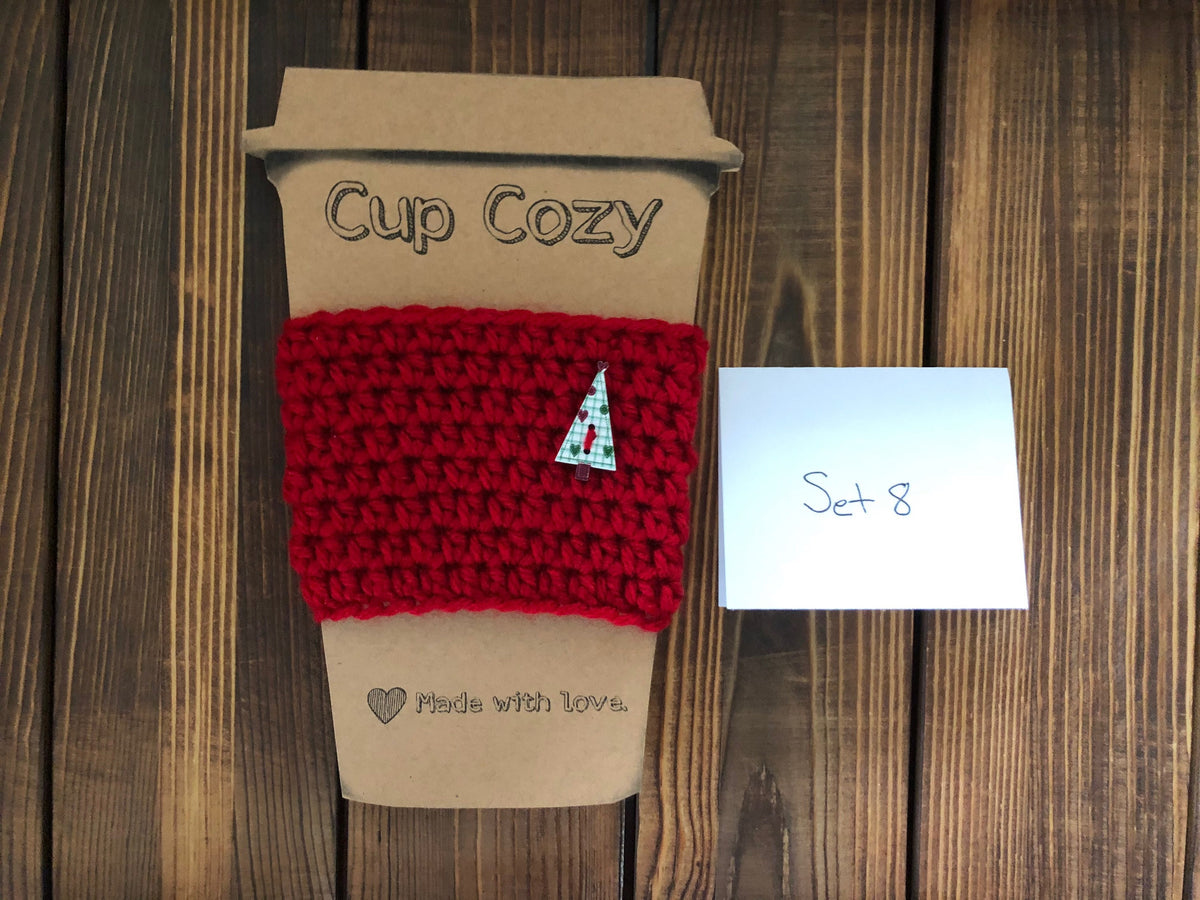 Holiday Coffee Cozies Set 8