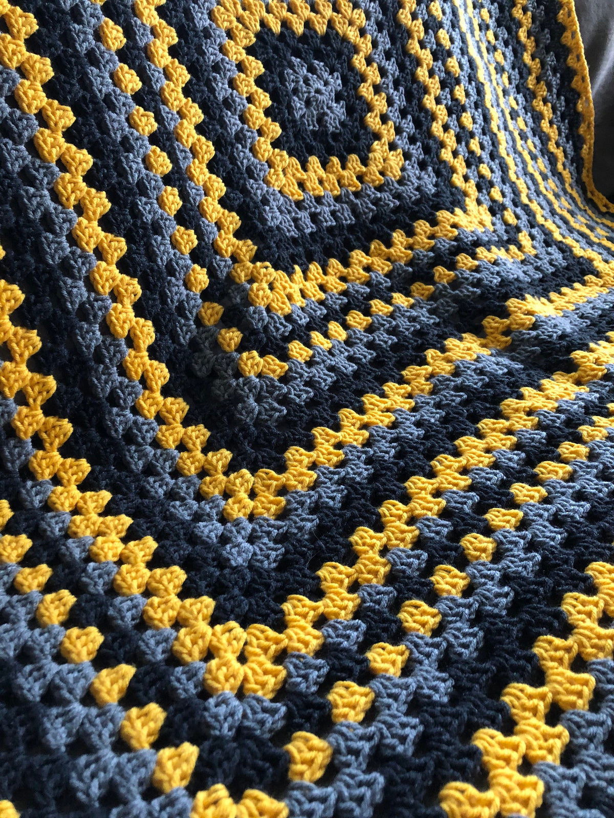 Gray and Yellow Blanket