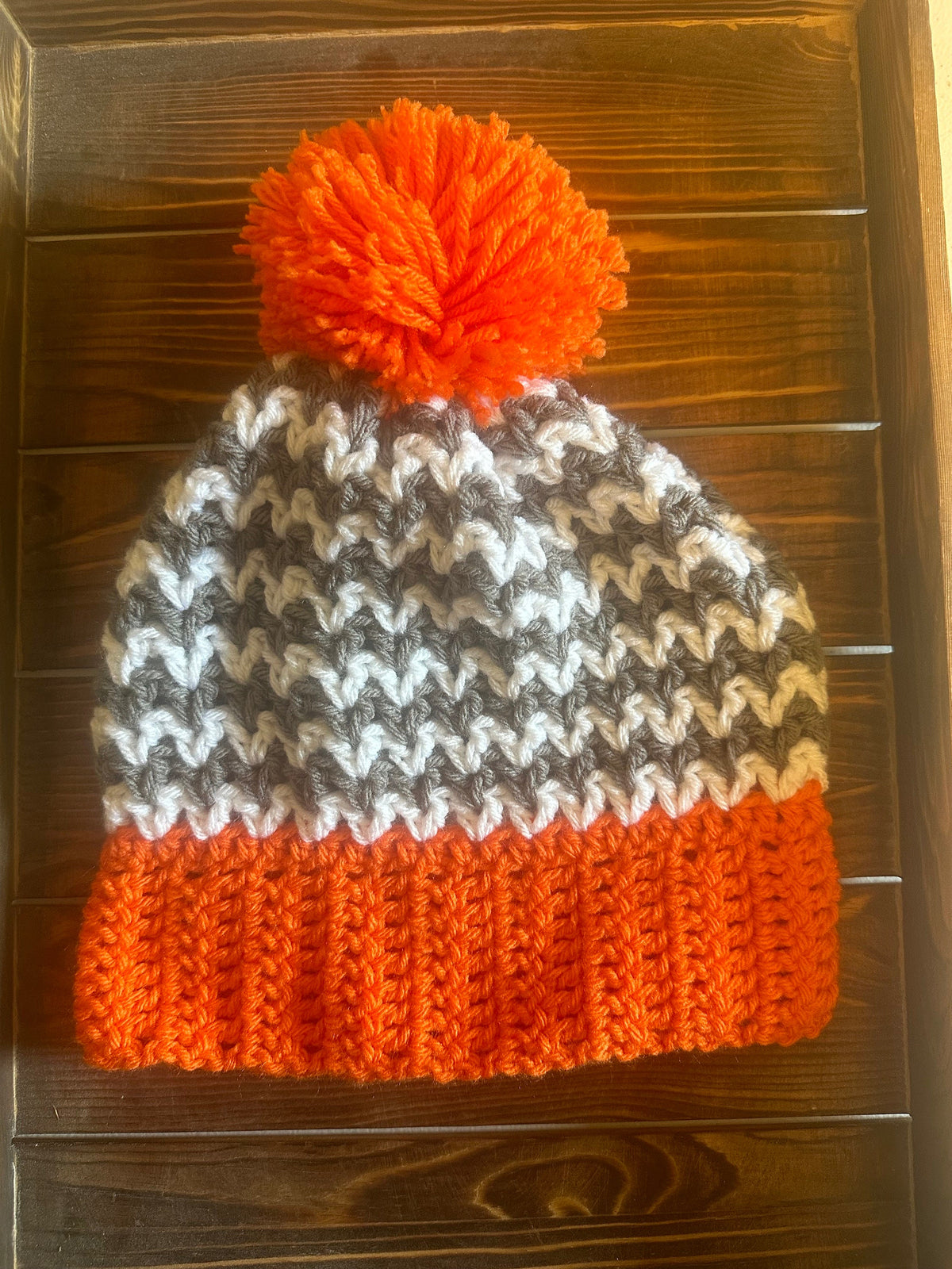 ZigZag Pom Beanie
