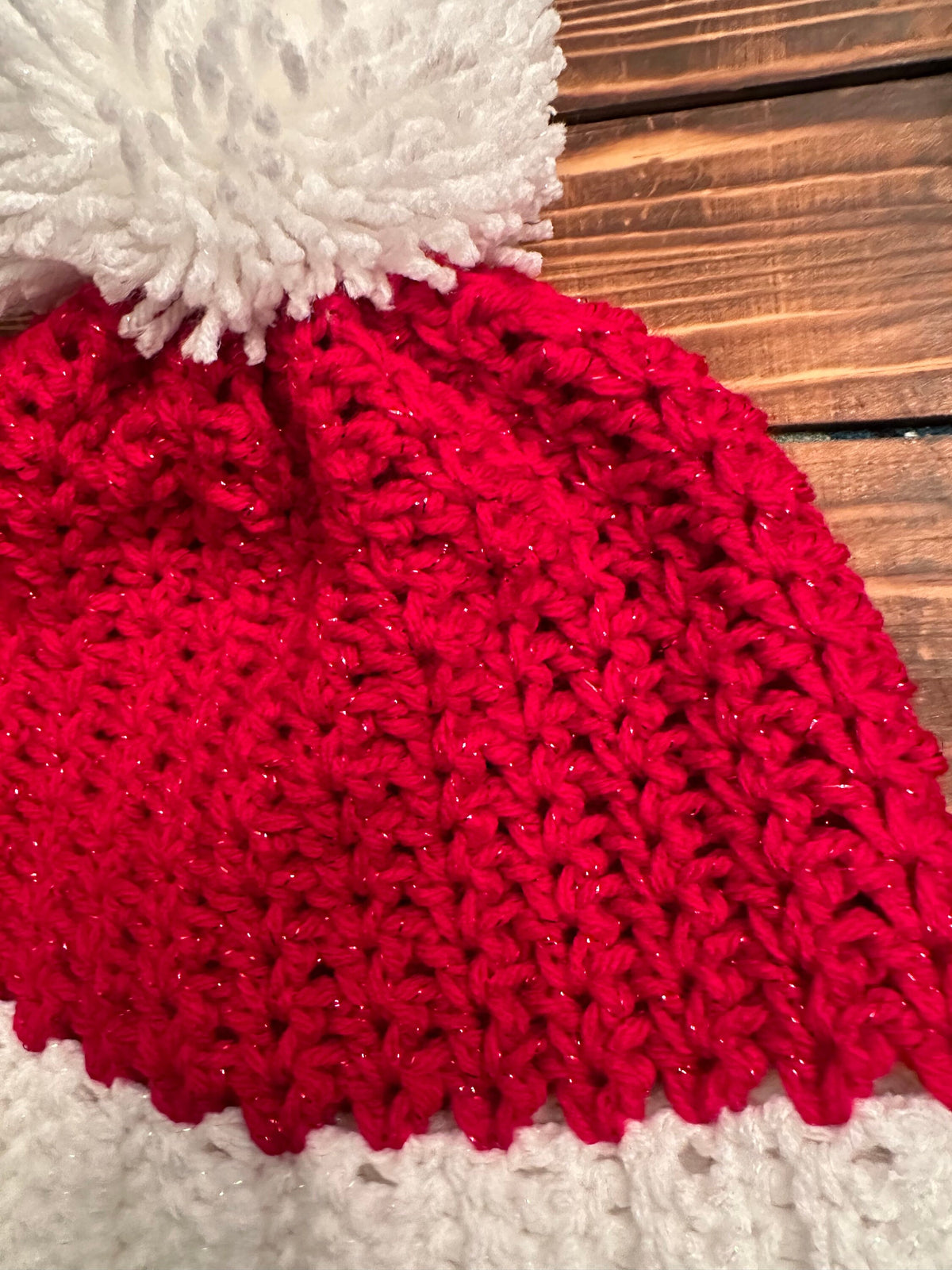 Santa Sparkle Pom Beanie
