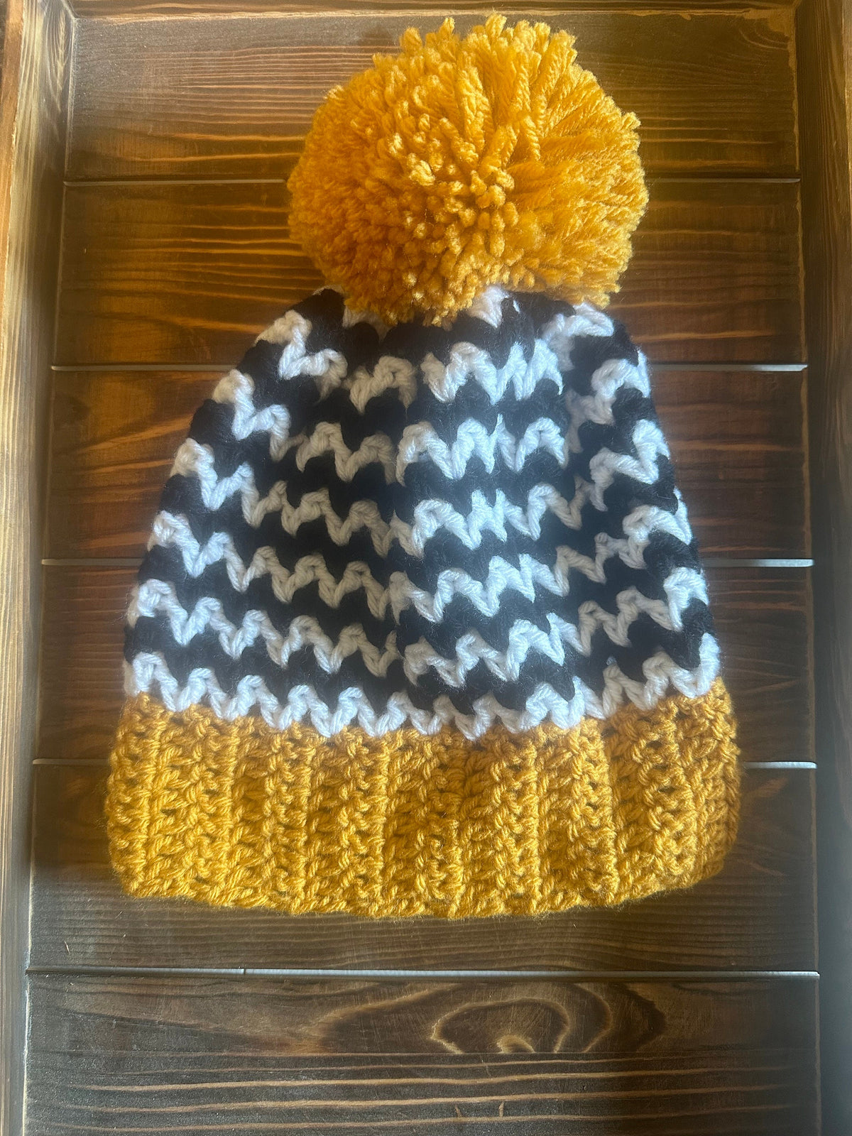 ZigZag Pom Beanie